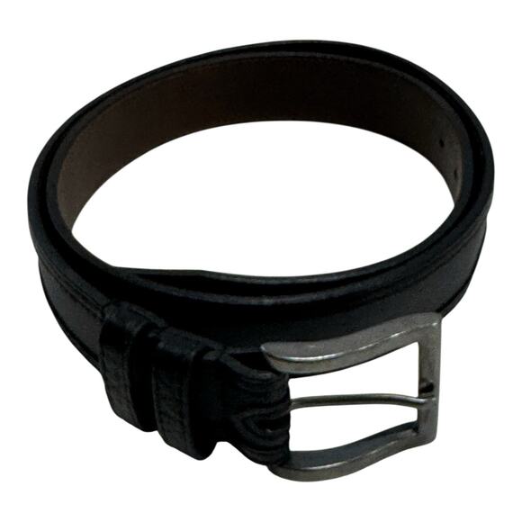 Men's Lejon Oil Tanned Nu Buck Black Belt Size 38 in 16341 Casual Classic - Picture 1 of 9